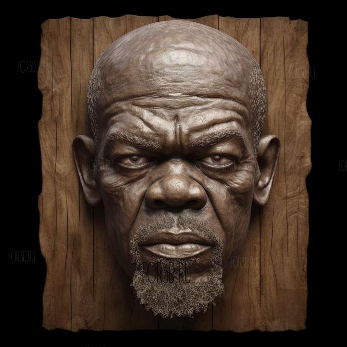 Samuel L Jackson 3 stl model for CNC